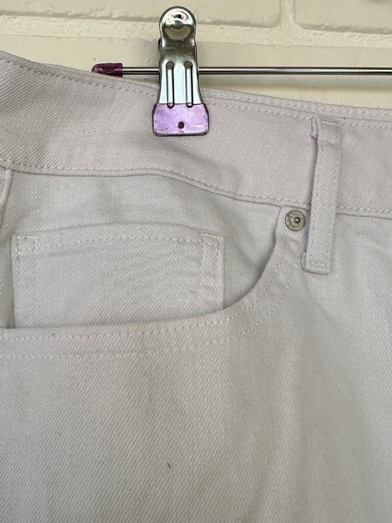 Express White High Rise Midi Jean Skirt Size 12 - Picture 5 of 16